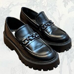Steve Madden Black Platform Loafers